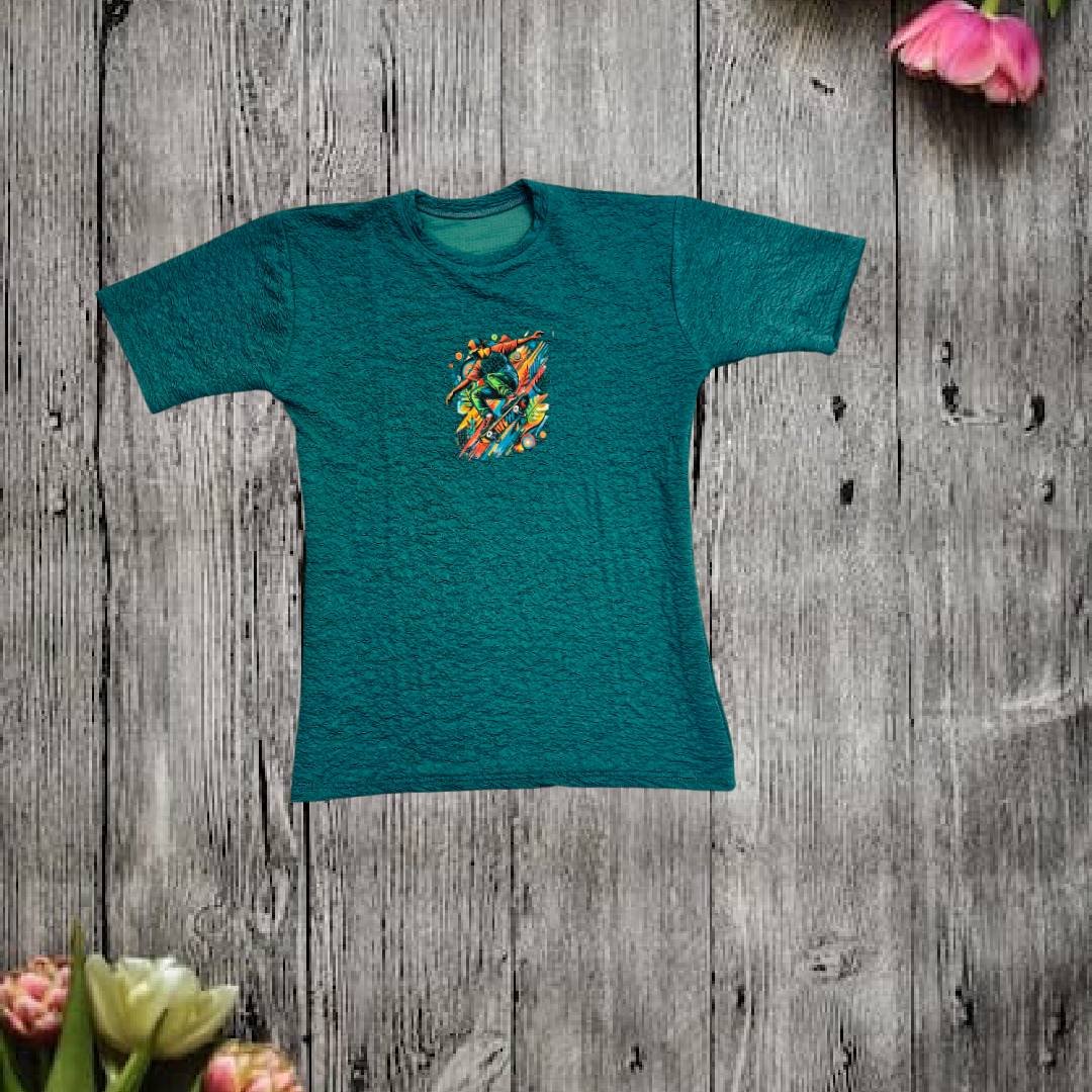 Trendy Teal Co-Ord Set for Women | Stylish T-Shirt & Pant Set | Casual & Comfort Wear 3 Trendy Teal Co-Ord Set for Women | Stylish T-Shirt & Pant Set | Casual & Comfort Wear - Image 3